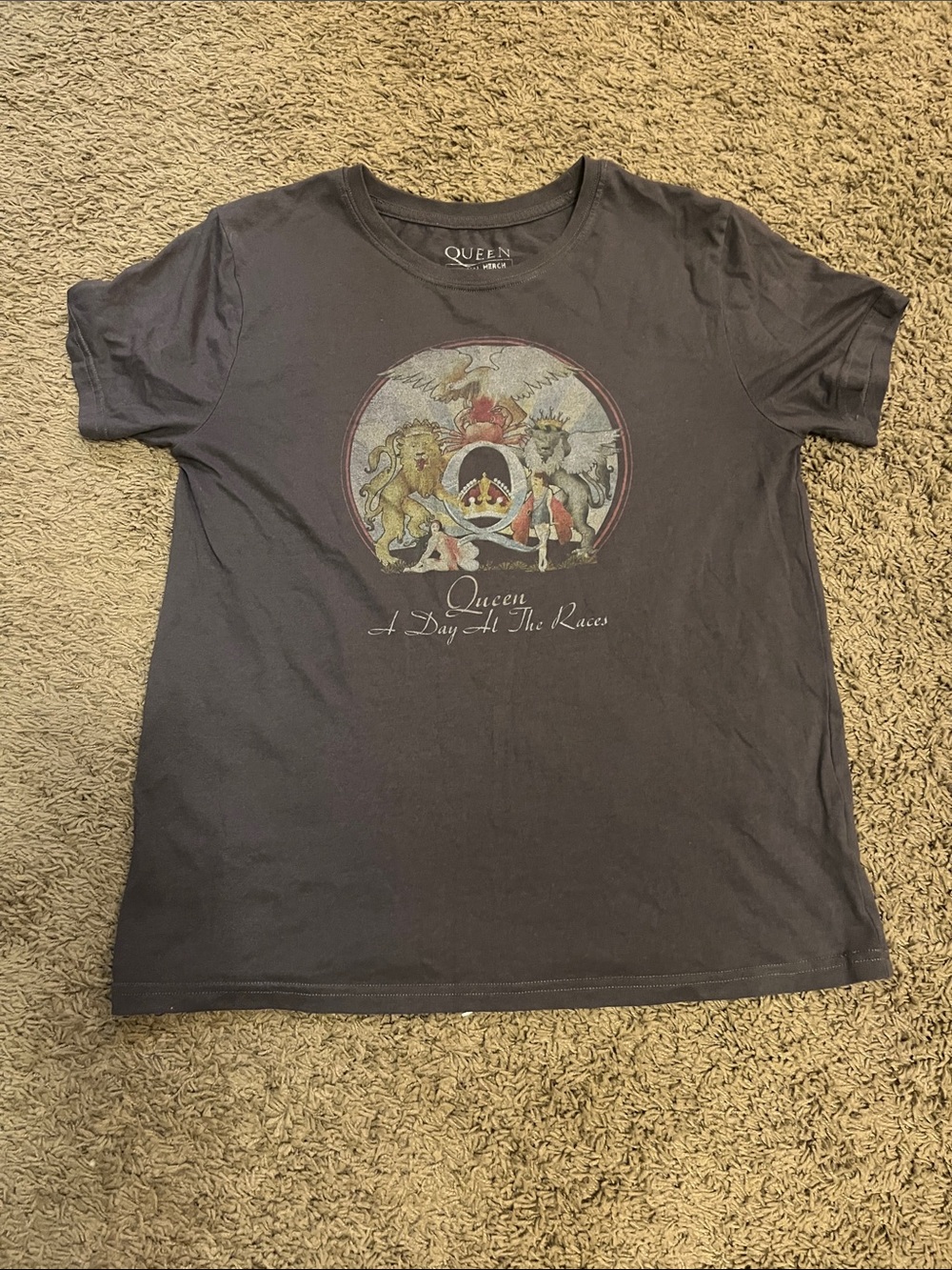 Bravado Black Queen Band Crest Short Sleeve Tee